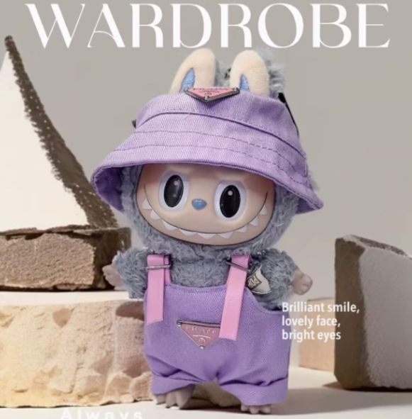 Vestitino Completo Per Labubu Cappellino Viola