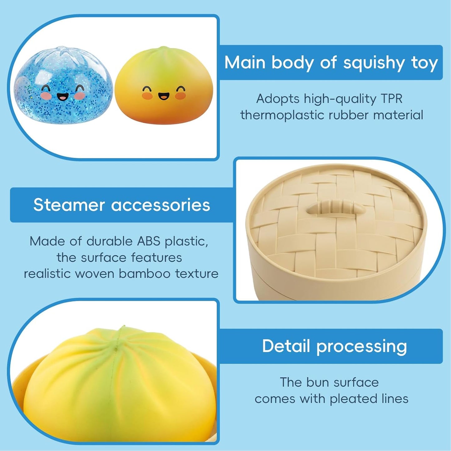 Squishy Dumpling Raviolo Kawaii Antistress Piccolo