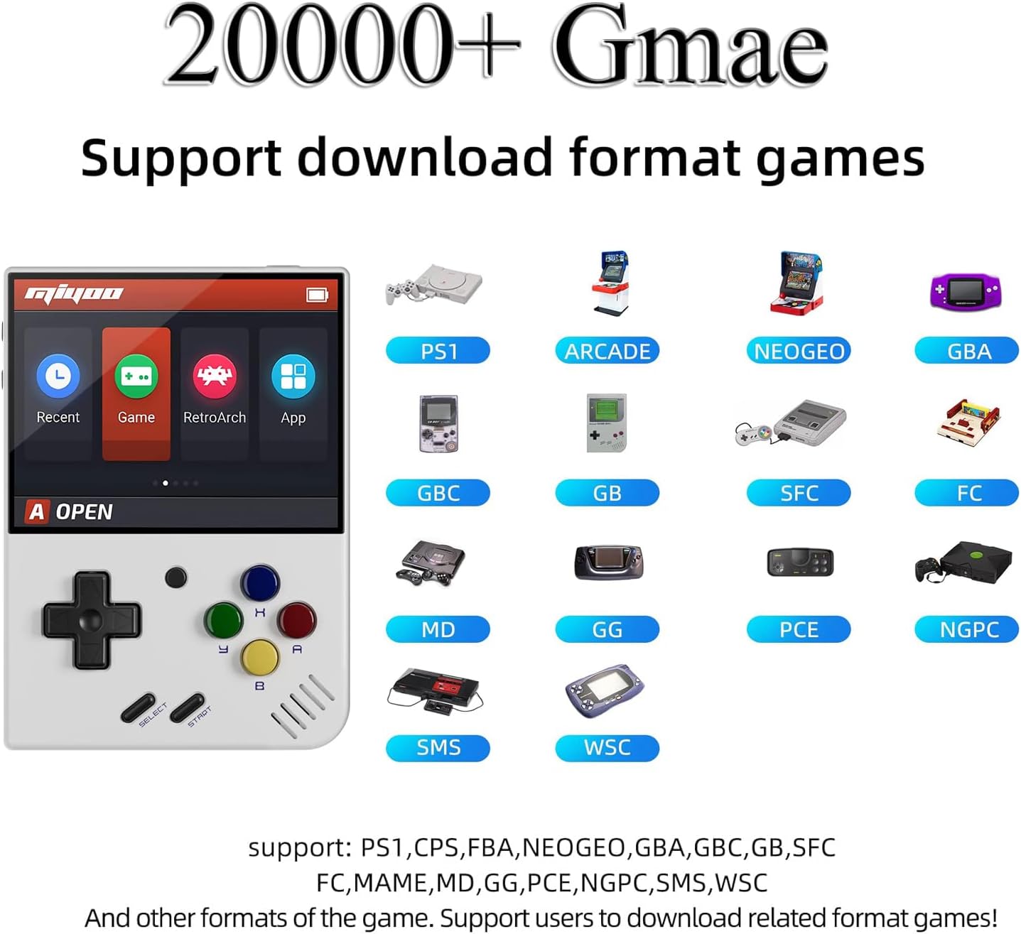 Miyoo Mini Plus Console Retro Console di Giochi Portatile 64GB