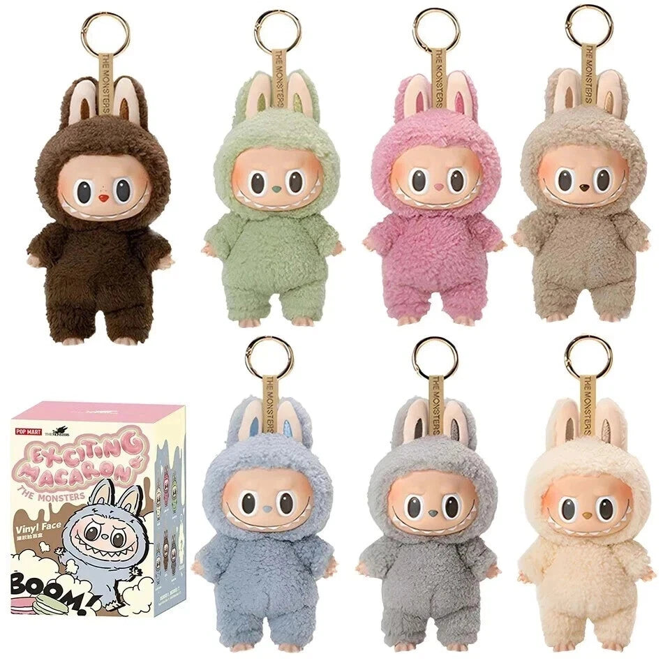 LABUBU Peluche Pop Mart Macaron Portachiavi Giocattolo da Collezione