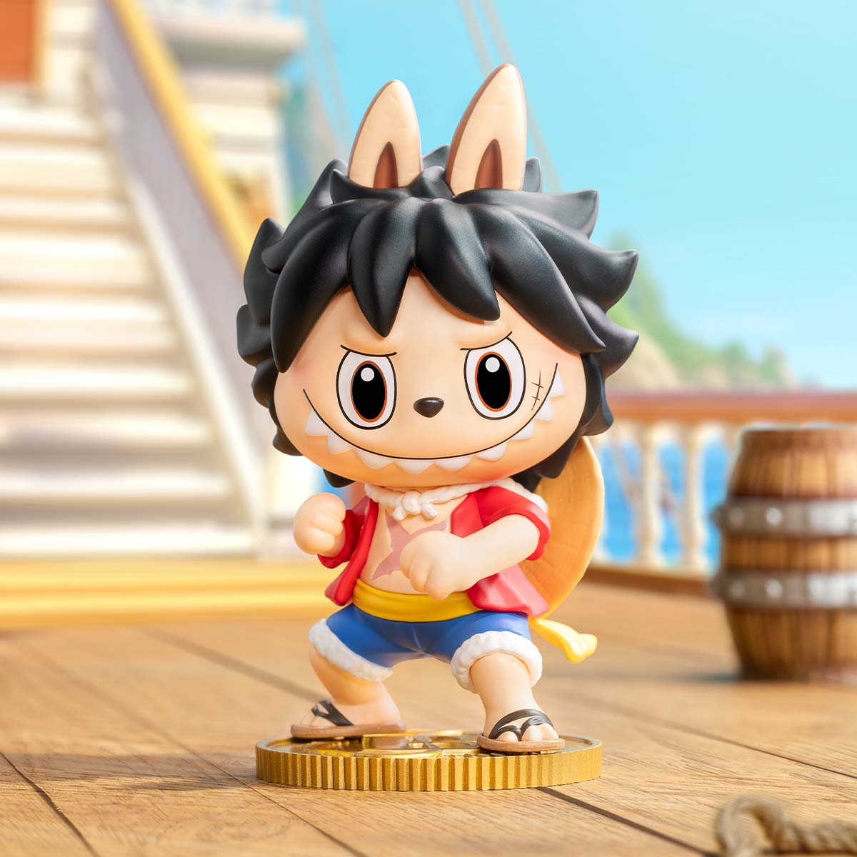 THE MONSTERS × One Piece POP MART – esempio figura Luffy della serie