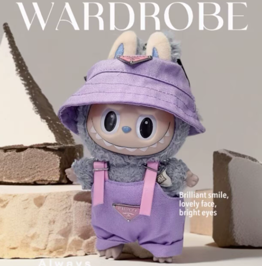 Vestitino Completo Per Labubu Cappellino Viola