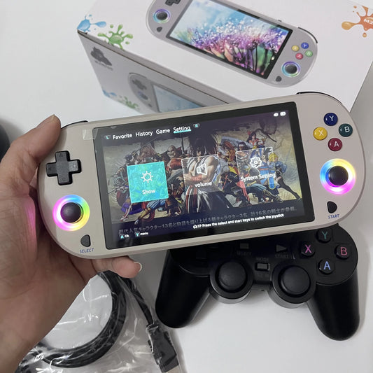 Console di gioco portatile retrò M22 Pro con schermo IPS da 5 pollici 20000 giochi
