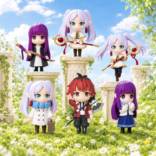Frieren Q Version Pendant: Frieren, Fern e Stark chibi – vendita singola blind box