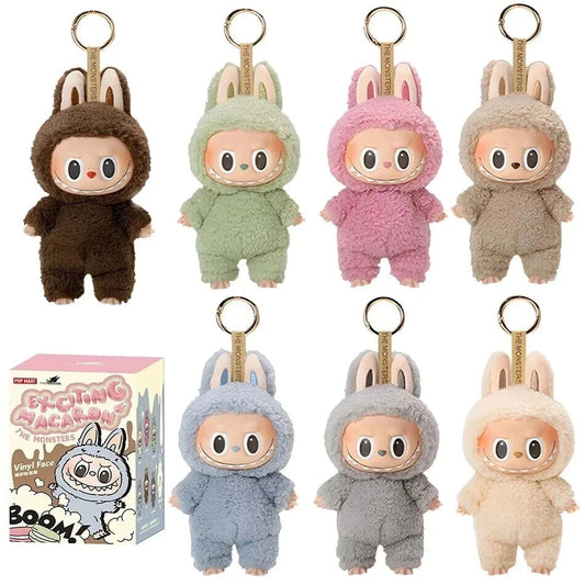 LABUBU Peluche Pop Mart Macaron Portachiavi Giocattolo da Collezione