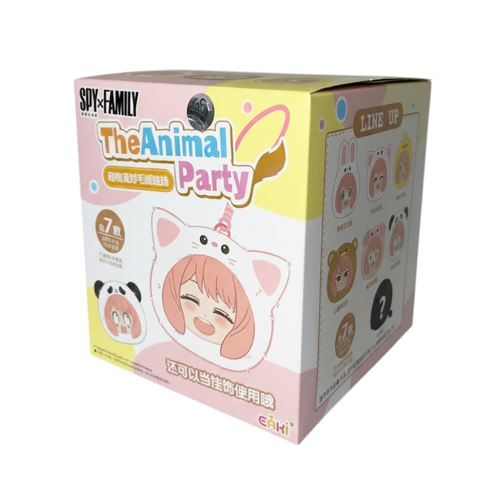 SPY FAMILY The Animal Party EAKI – scatola singola con peluche portachiavi Anya a sorpresa