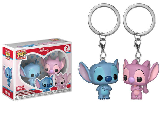 MINI FUNKO POP DISNEY STITCH & ANGEL PORTACHIAVI DOPPIO